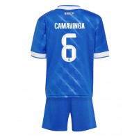 Camiseta Real Madrid Eduardo Camavinga #6 Tercera Equipación Replica 2025-26 para niños mangas cortas (+ Pantalones cortos)